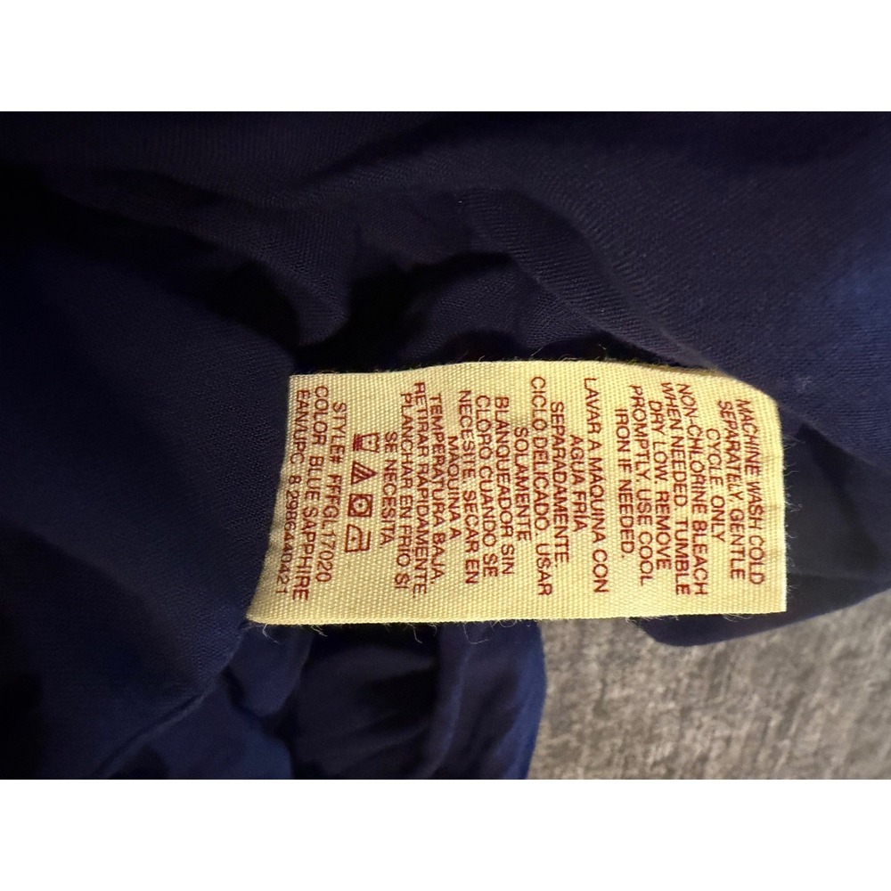 Faded Glory Womens XL Blue Sapphire Rayon Tunic Dress Zip‎ Front Roll Tab - Picture 6 of 6